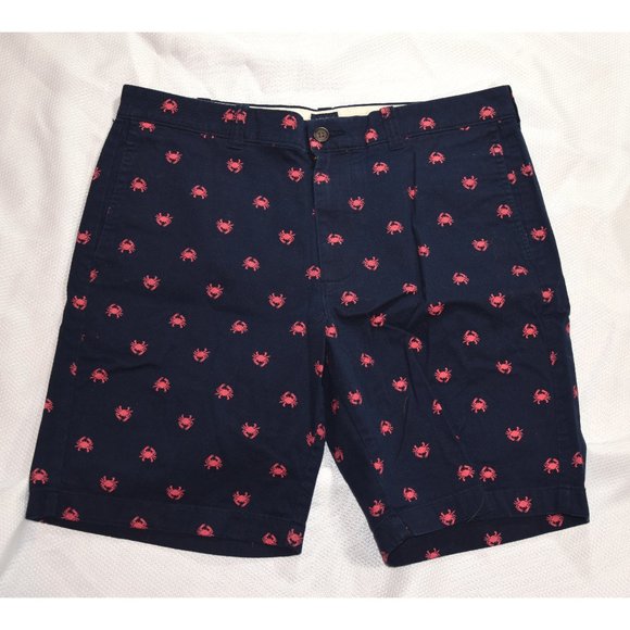 J. Crew Other - J Crew Blue with Red Crabs Shorts  size 34